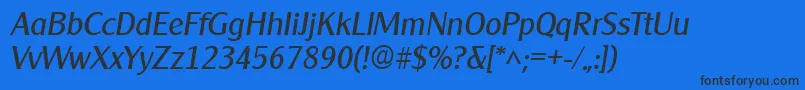 Więcej informacji o czcionce Clearlygothic Italic Czcionka Clearlygothic Italic – czarne czcionki na niebieskim tle