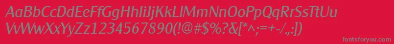 Clearlygothic Italic Font – Gray Fonts on Red Background