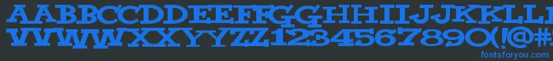 Yahoo Font – Blue Fonts on Black Background