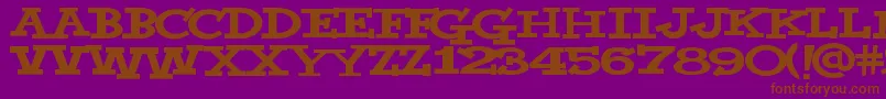 Шрифт Yahoo – коричневые шрифты на фиолетовом фоне