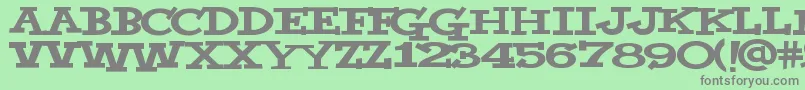 Yahoo-fontti – harmaat kirjasimet vihreällä taustalla