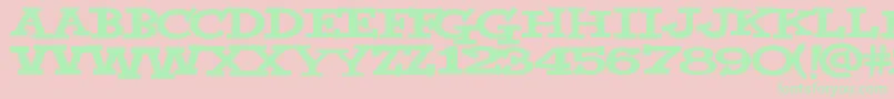 Yahoo Font – Green Fonts on Pink Background