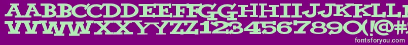 Yahoo Font – Green Fonts on Purple Background