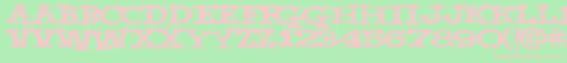 Yahoo Font – Pink Fonts on Green Background