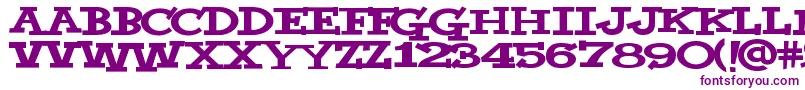 Yahoo-fontti – violetit fontit valkoisella taustalla