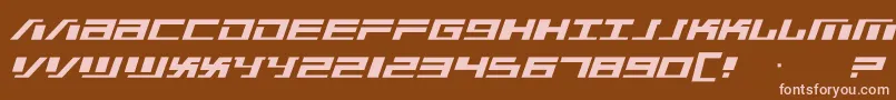 フォントWar2 – 茶色の背景にピンクのフォント