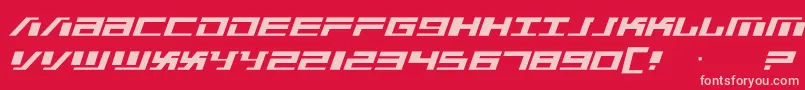 フォントWar2 – 赤い背景にピンクのフォント