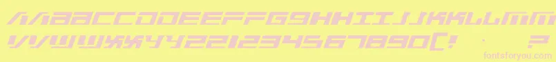 Fonte War2 – fontes rosa em um fundo amarelo