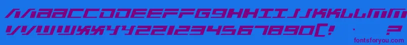 フォントWar2 – 紫色のフォント、青い背景