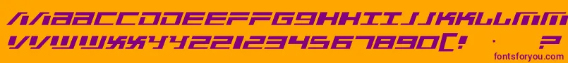 War2 Font – Purple Fonts on Orange Background