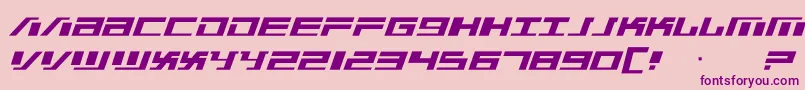 フォントWar2 – ピンクの背景に紫のフォント