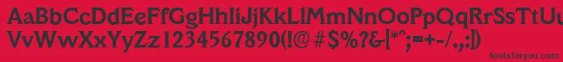 VeracruzserialBold Font – Black Fonts on Red Background