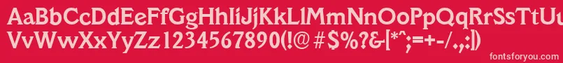 VeracruzserialBold Font – Pink Fonts on Red Background
