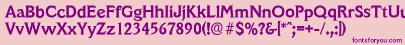 VeracruzserialBold Font – Purple Fonts on Pink Background