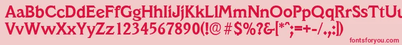 VeracruzserialBold Font – Red Fonts on Pink Background