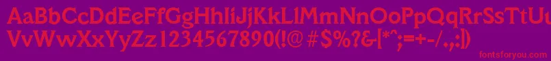 VeracruzserialBold Font – Red Fonts on Purple Background