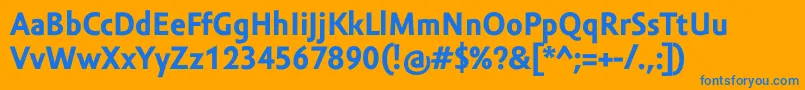 AmorSansTextProBold Font – Blue Fonts on Orange Background