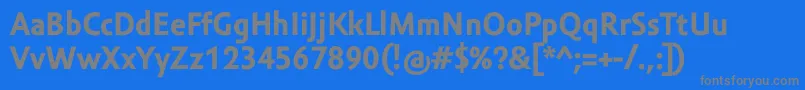 フォントAmorSansTextProBold – 青い背景に灰色の文字