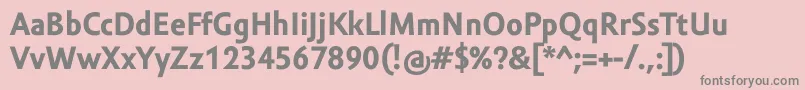 フォントAmorSansTextProBold – ピンクの背景に灰色の文字