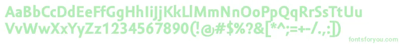 AmorSansTextProBold-fontti – vihreät fontit valkoisella taustalla