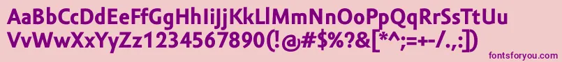 AmorSansTextProBold Font – Purple Fonts on Pink Background