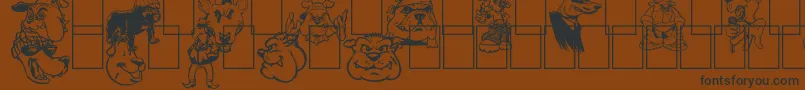 Шрифт BigBadDogs – чёрные шрифты на коричневом фоне