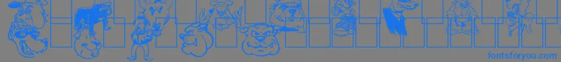 BigBadDogs Font – Blue Fonts on Gray Background