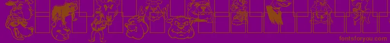 BigBadDogs Font – Brown Fonts on Purple Background