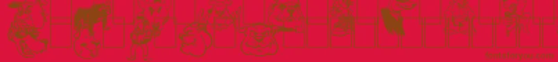 BigBadDogs Font – Brown Fonts on Red Background