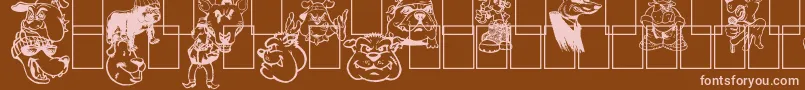 More about BigBadDogs Font BigBadDogs Font – Pink Fonts on Brown Background