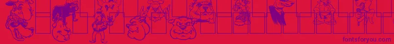 BigBadDogs Font – Purple Fonts on Red Background