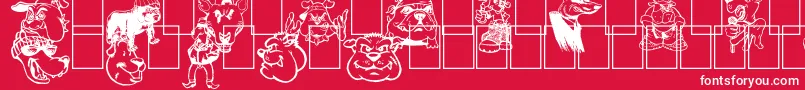 BigBadDogs Font – White Fonts on Red Background