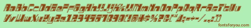 Drosselmeyerbevelital Font – Brown Fonts on Green Background