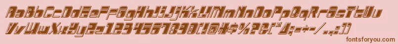 Drosselmeyerbevelital Font – Brown Fonts on Pink Background