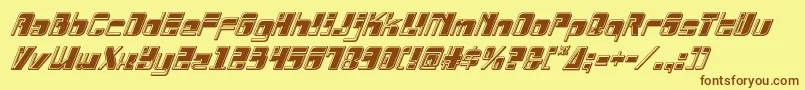 Drosselmeyerbevelital Font – Brown Fonts on Yellow Background