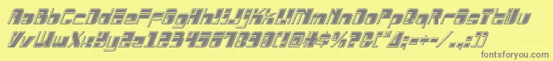 Drosselmeyerbevelital Font – Gray Fonts on Yellow Background