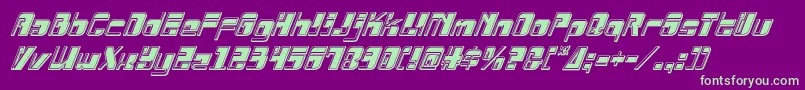 Drosselmeyerbevelital Font – Green Fonts on Purple Background