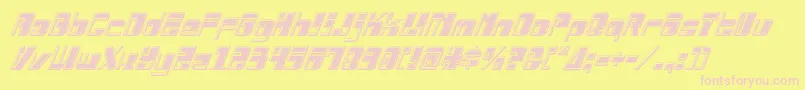 Drosselmeyerbevelital Font – Pink Fonts on Yellow Background