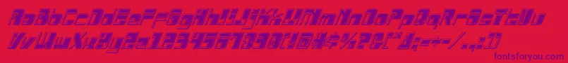 Drosselmeyerbevelital Font – Purple Fonts on Red Background