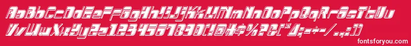 Шрифт Drosselmeyerbevelital – белые шрифты на красном фоне