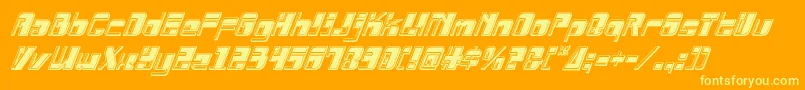 Drosselmeyerbevelital Font – Yellow Fonts on Orange Background