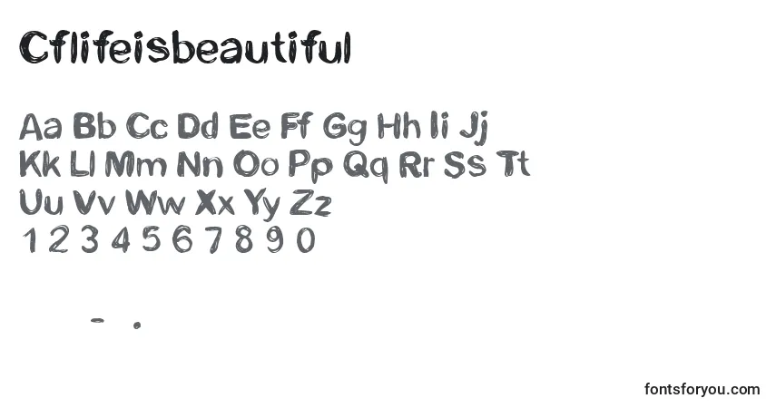 Cflifeisbeautiful Font – alphabet, numbers, special characters