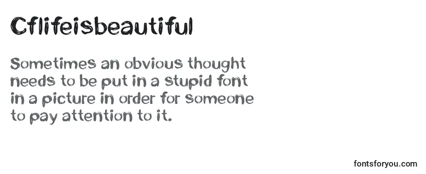 Review of the Cflifeisbeautiful Font