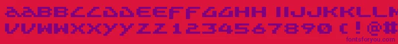 Interruptrequested Font – Purple Fonts on Red Background