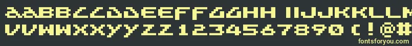フォントInterruptrequested – 黒い背景に黄色の文字