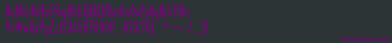 フォントLinotypereducta – 黒い背景に紫のフォント