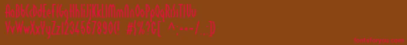 Linotypereducta Font – Red Fonts on Brown Background