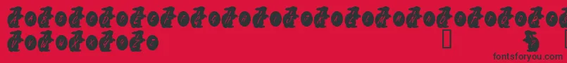 フォントKrEasterRabbit – 赤い背景に黒い文字