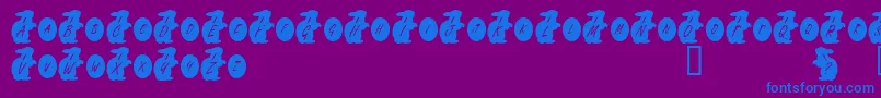 KrEasterRabbit Font – Blue Fonts on Purple Background