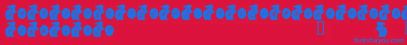 KrEasterRabbit Font – Blue Fonts on Red Background